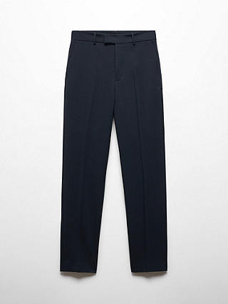 Mango Boreal Straight Leg Suit Trousers, Navy