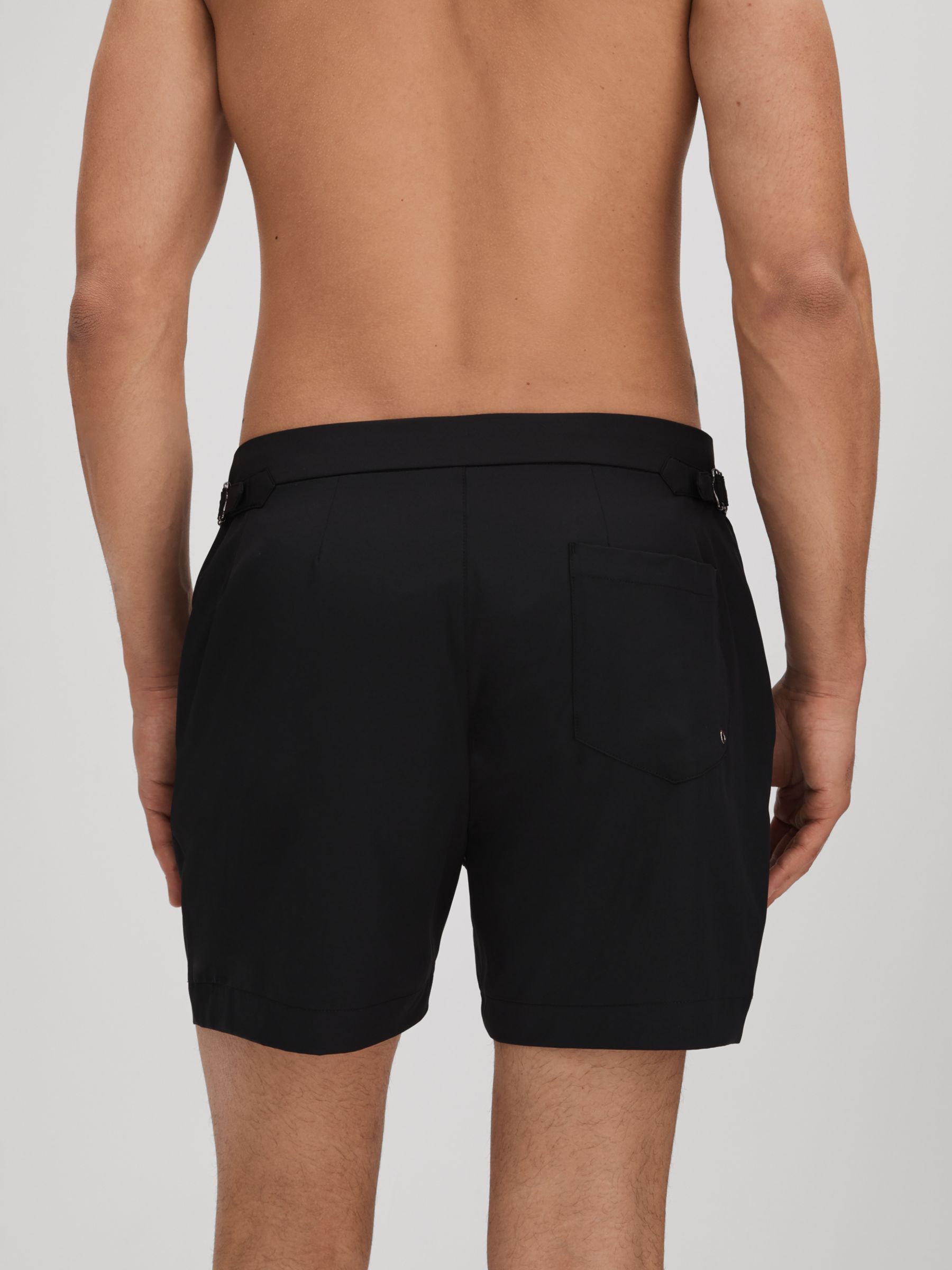 Reiss Sun Plain Swim Shorts, Black, XXL