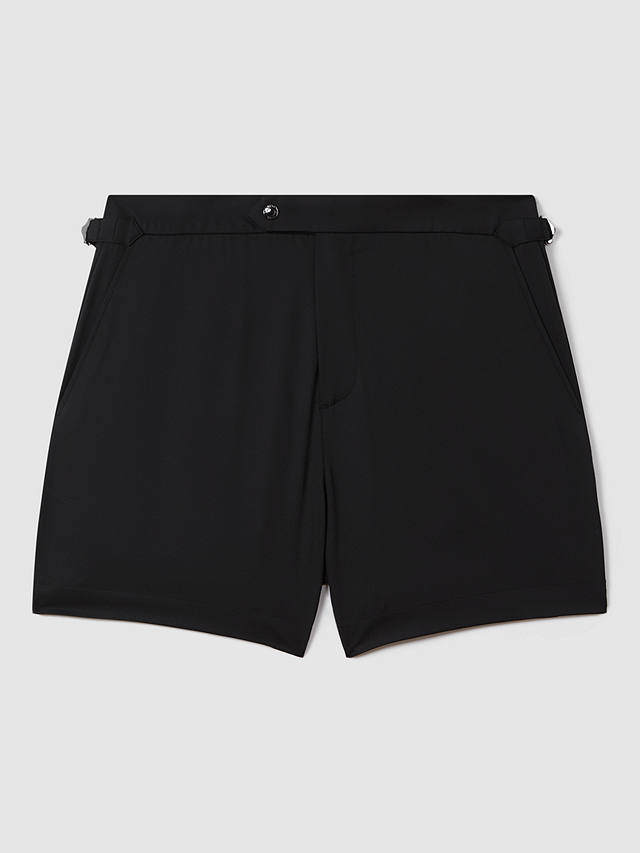 Reiss Sun Plain Swim Shorts, Black