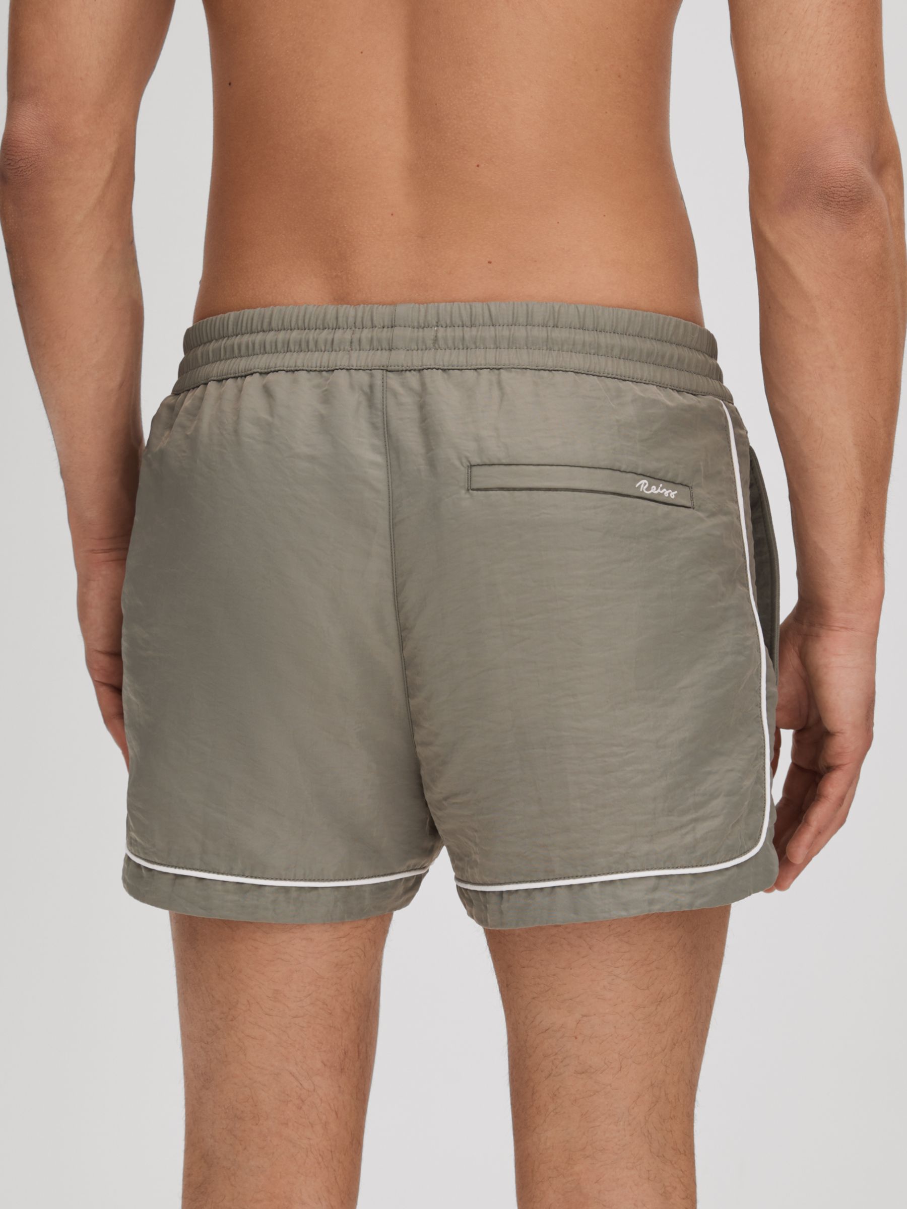 Reiss Azure Drawstring Shorts, Pistachio, S