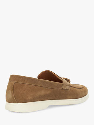 Dune Believes Top Stitch Tassle Loafers, Taupe