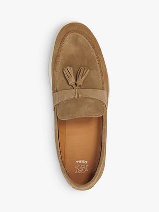 Dune Believes Top Stitch Tassle Loafers, Taupe
