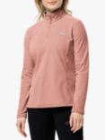 Jack Wolfskin Taunus Half Zip Lightweight Fleece, Rose Dawn