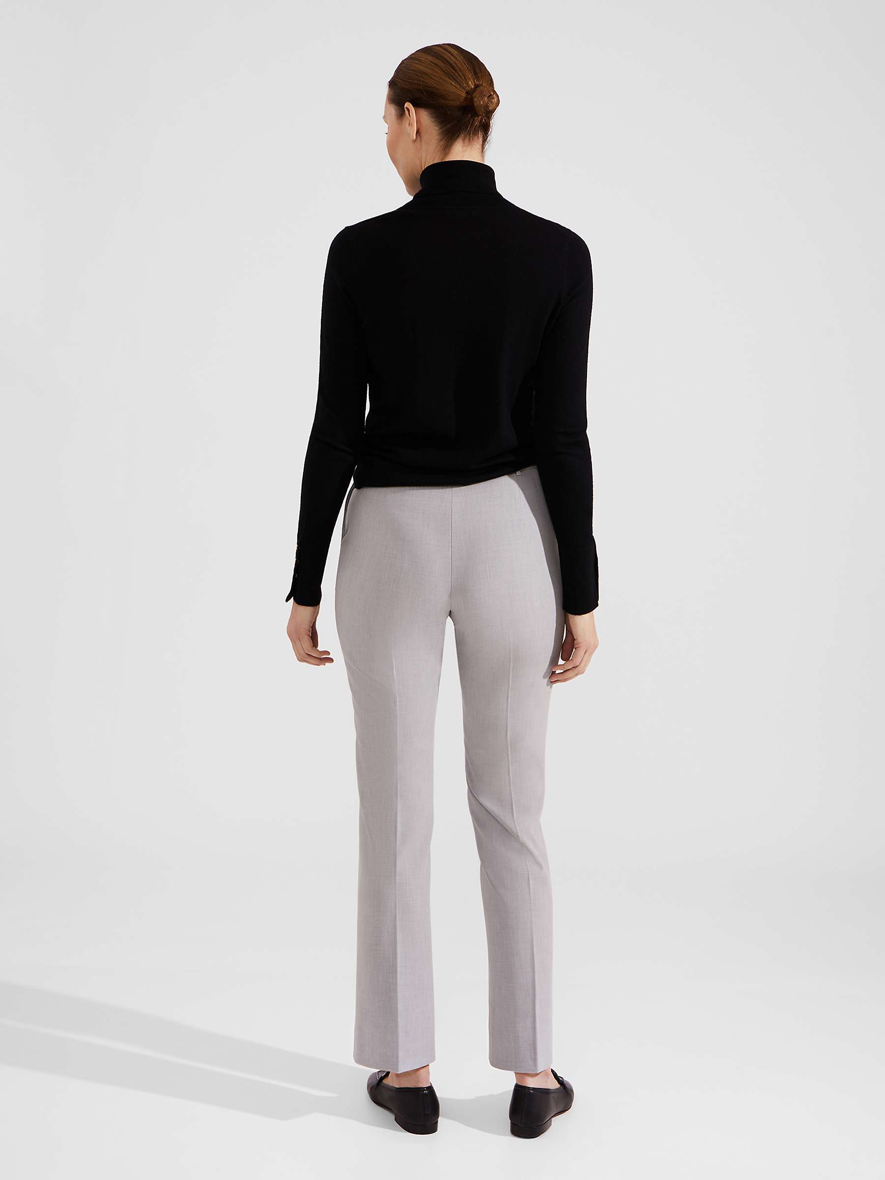 Buy Hobbs Lauren Slim Fit Trousers, Pale Grey Online at johnlewis.com
