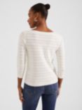 Hobbs Robin Textured 3/4 Sleeve Jumper, Ivory