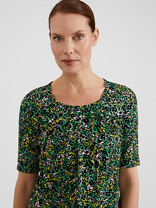 Hobbs Jacqueline Abstract Print Top, Green/Multi