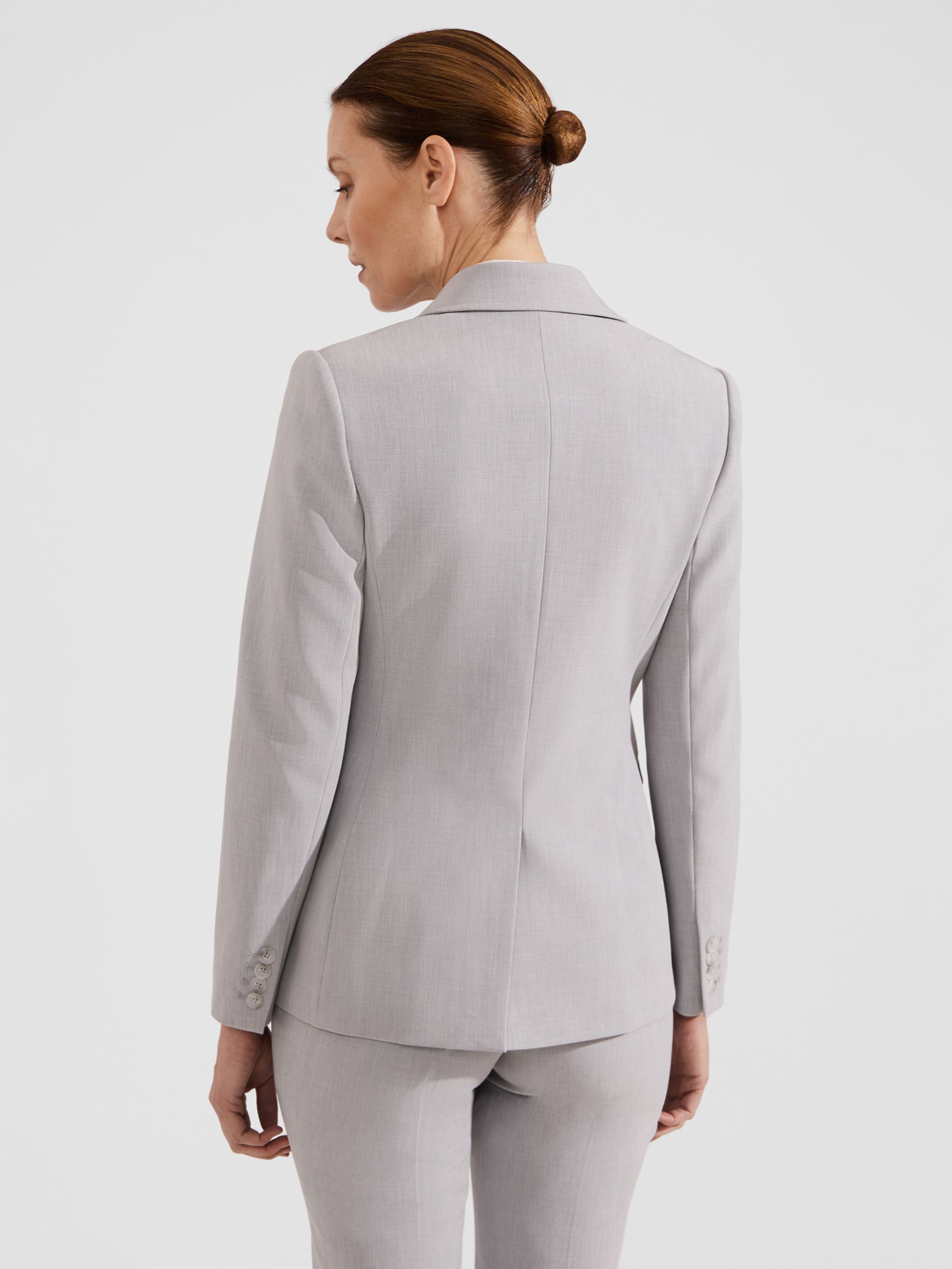 Hobbs Lauren Tailored Jacket, Pale Grey, 8