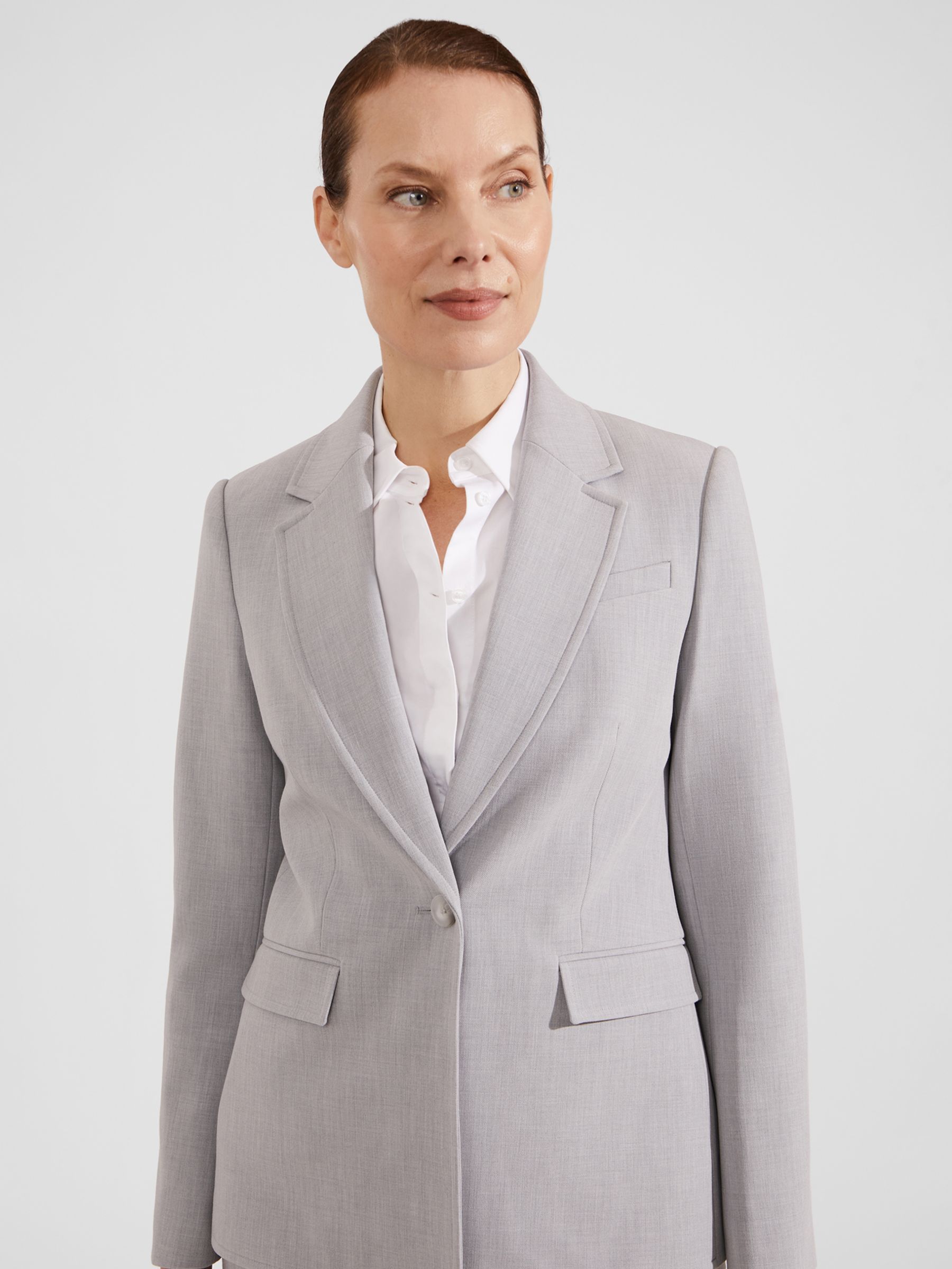 Buy Hobbs Lauren Tailored Jacket, Pale Grey Online at johnlewis.com