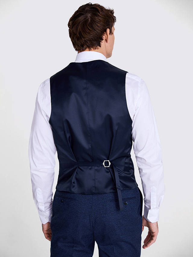 Moss Tailored Fit Flannel Waistcoat, Blue