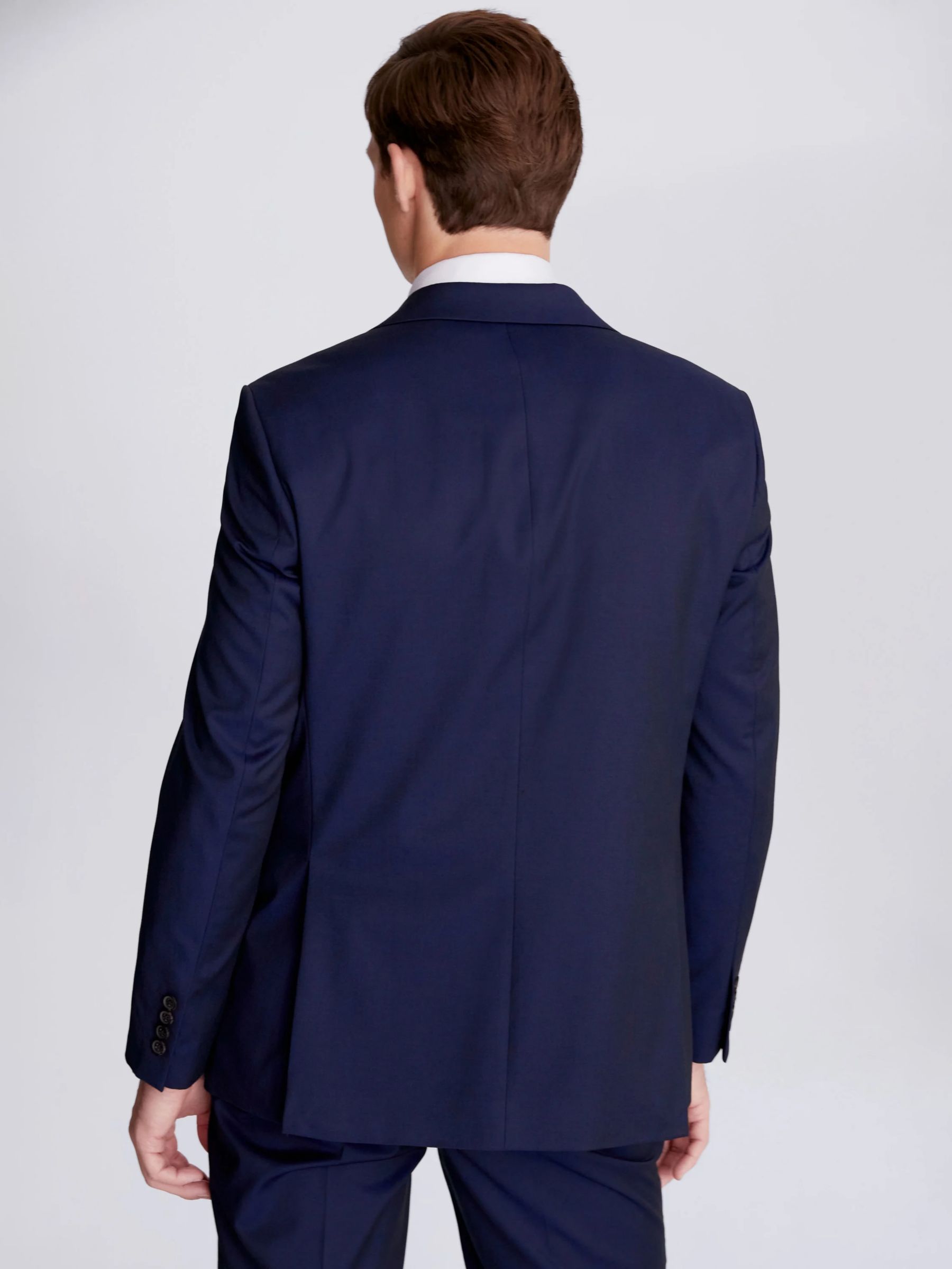 Moss Regular Fit Stretch Jacket, Blue at John Lewis & Partners