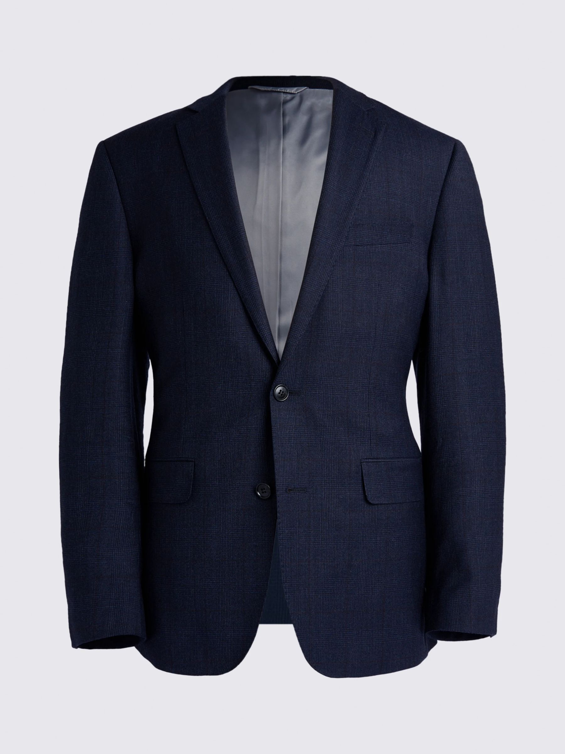 Buy Moss Tailored Fit Wool Blend Check Performance Jacket, Navy Online at johnlewis.com