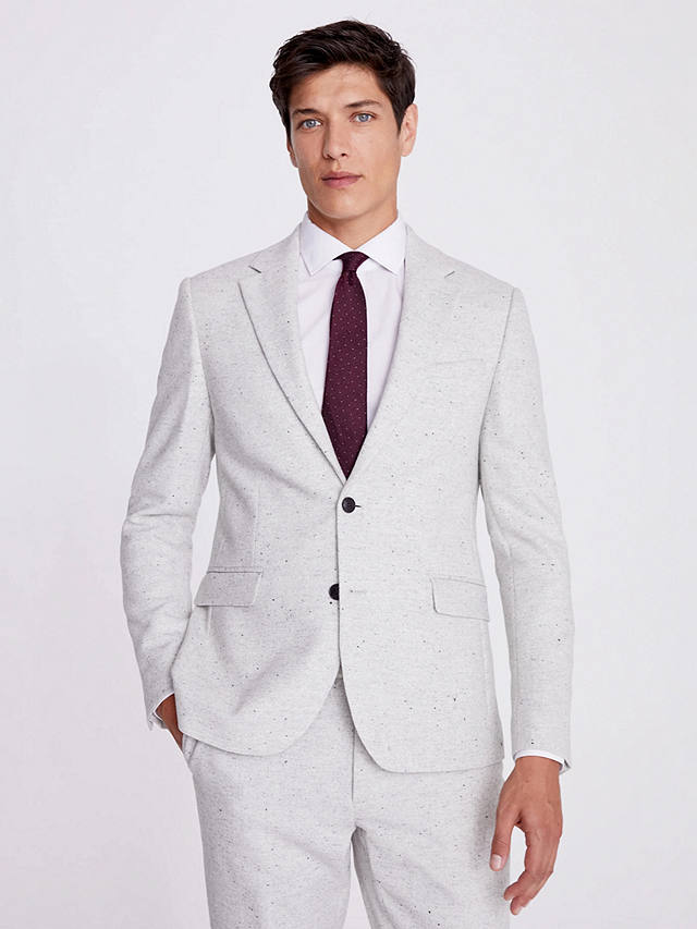 Moss Slim Fit Wool Blend Donegal Tweed Suit Jacket, Grey