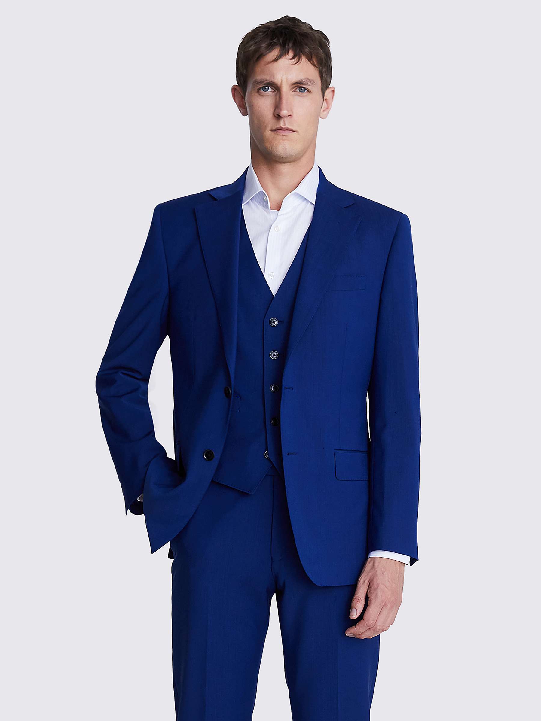 Buy Moss Tailored Fit Wool Blend Suit Jacket, Royal Blue Online at johnlewis.com