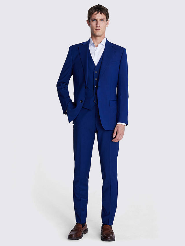 Moss Tailored Fit Wool Blend Suit Jacket, Royal Blue at John Lewis ...