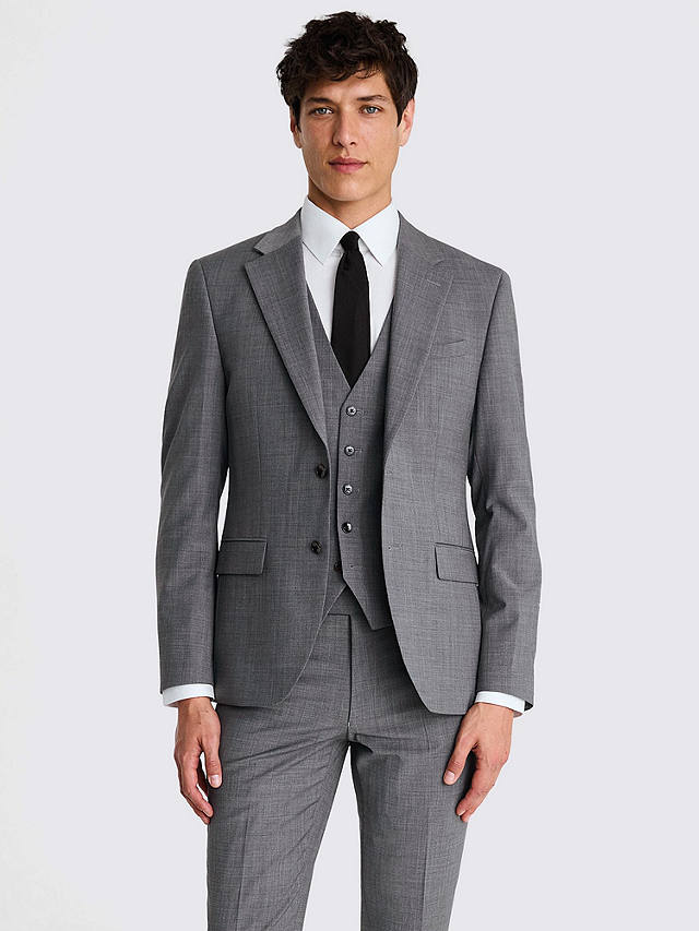 Moss x DKNY Wool Blend Slim Fit Suit Jacket, Grey