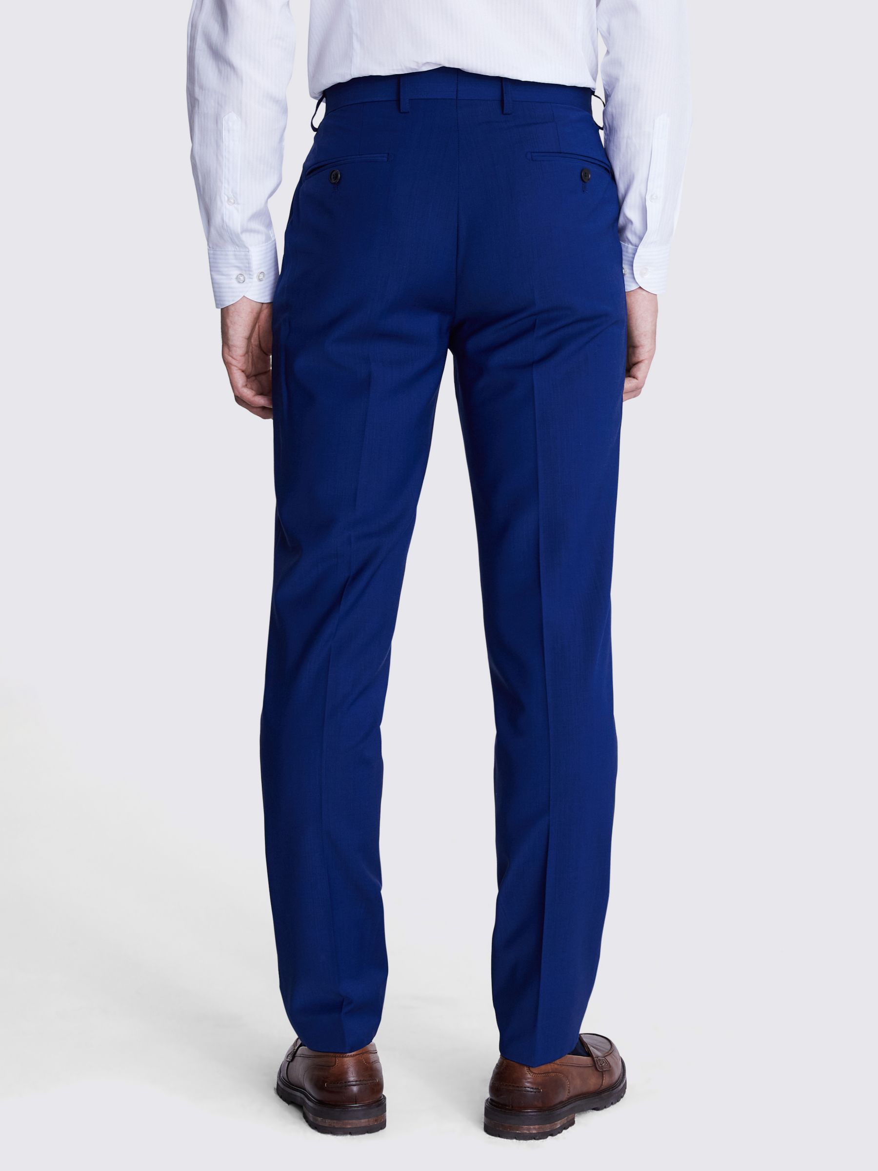 Moss Tailored Fit Wool Blend Suit Trousers, Royal Blue, 42R