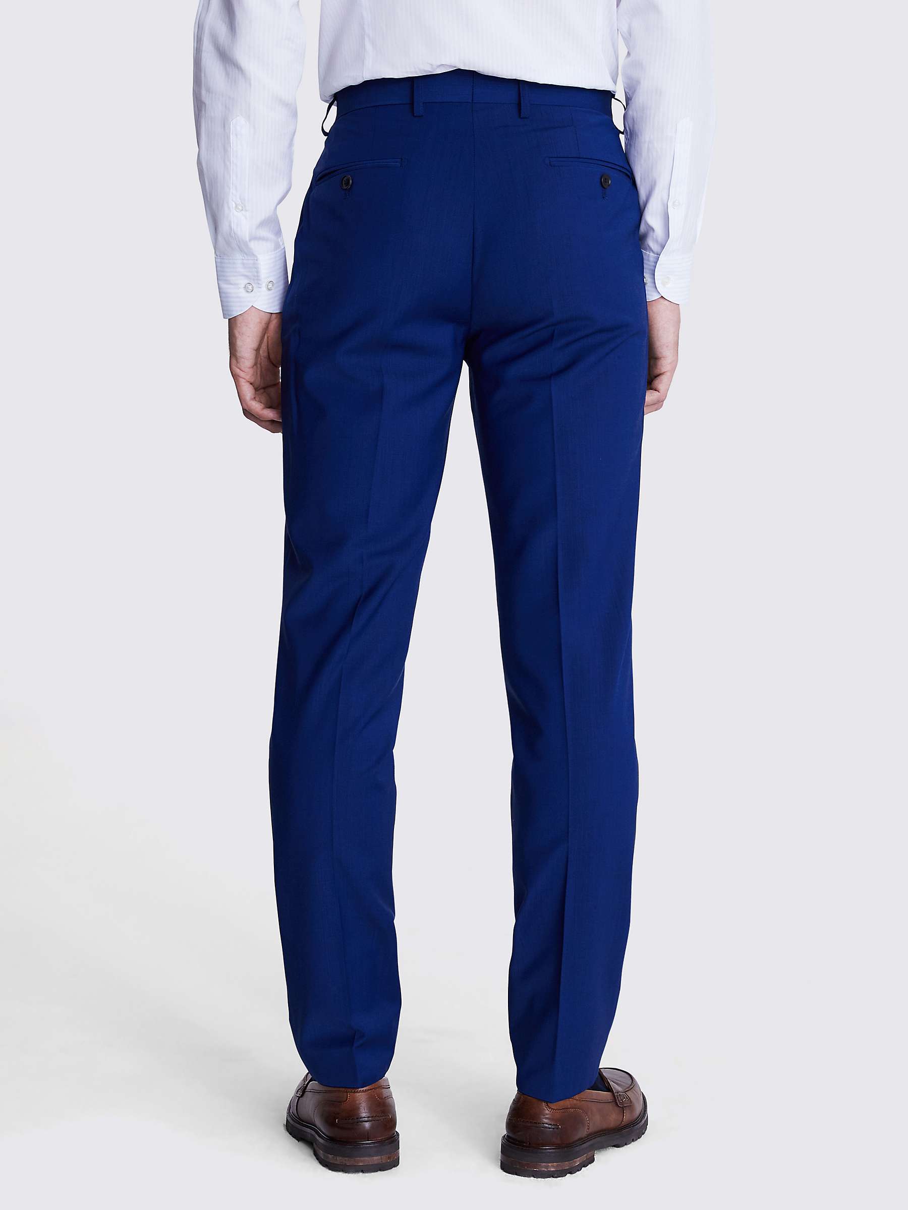 Buy Moss Tailored Fit Wool Blend Suit Trousers, Royal Blue Online at johnlewis.com
