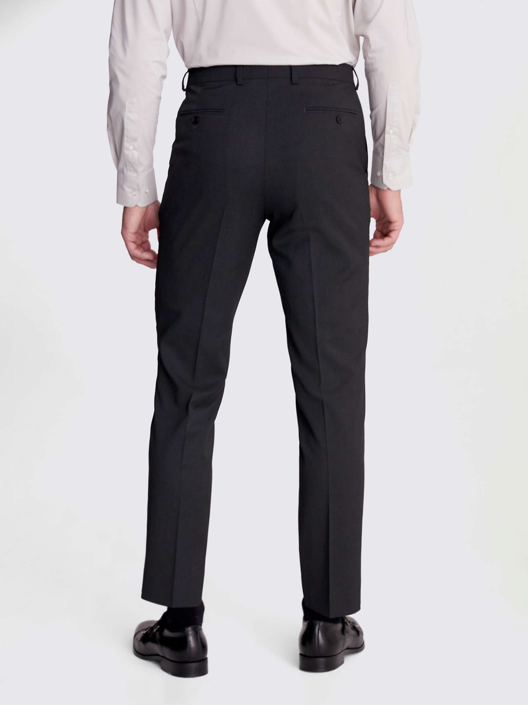 Moss Regular Fit Stretch Trousers, Grey at John Lewis & Partners