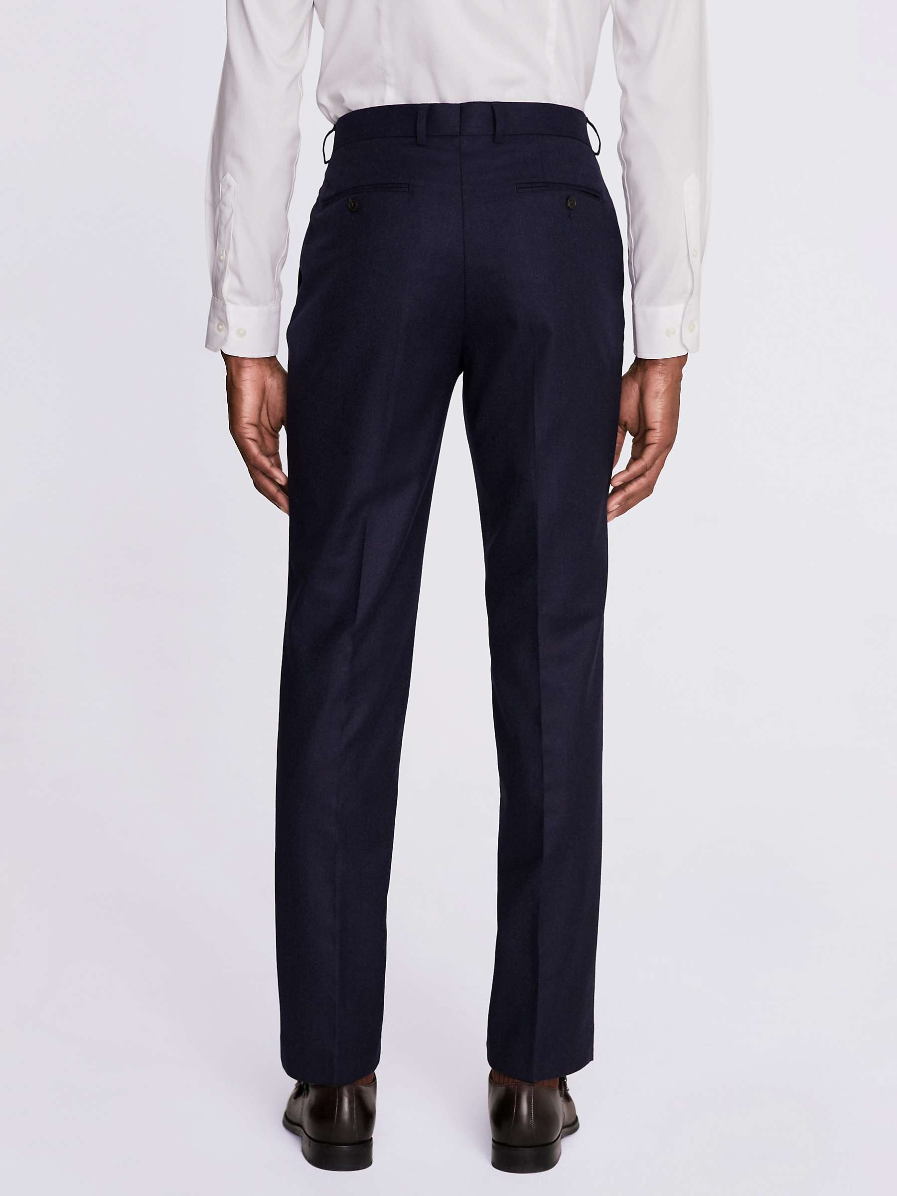 Buy Moss Italian Tailored Fit Trousers, Blue Online at johnlewis.com