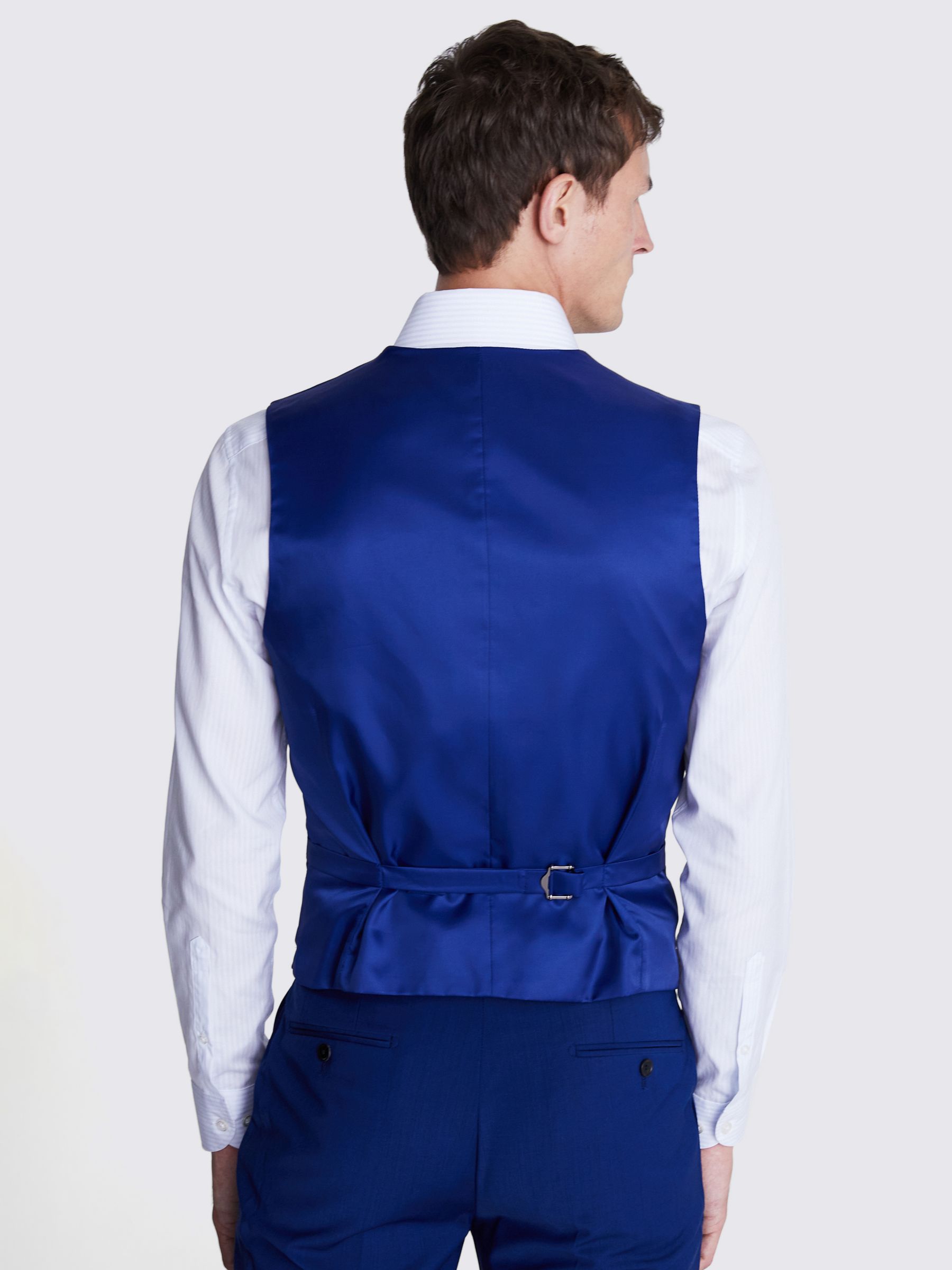 Moss Tailored Fit Wool Blend Waistcoat, Royal Blue, 38S
