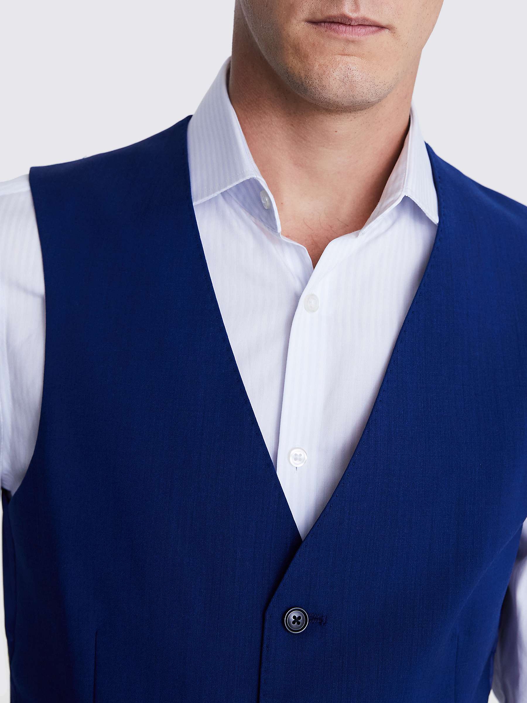 Buy Moss Tailored Fit Wool Blend Waistcoat, Royal Blue Online at johnlewis.com