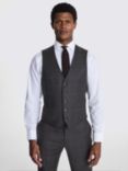 Moss Tailored Fit Check Performance Waistcoat, Grey