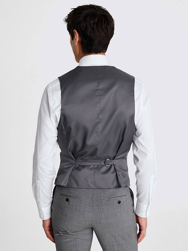 Moss x DKNY Slim Fit Wool Blend Waistcoat, Grey
