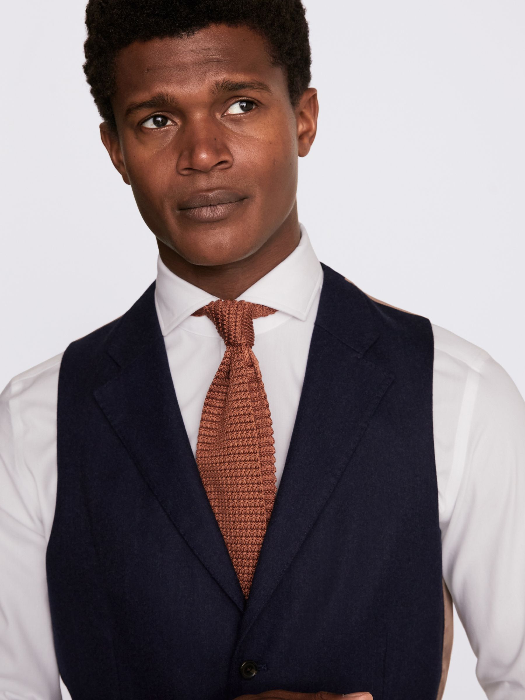 Buy Moss Italian Tailored Fit Waistcoat, Blue Online at johnlewis.com