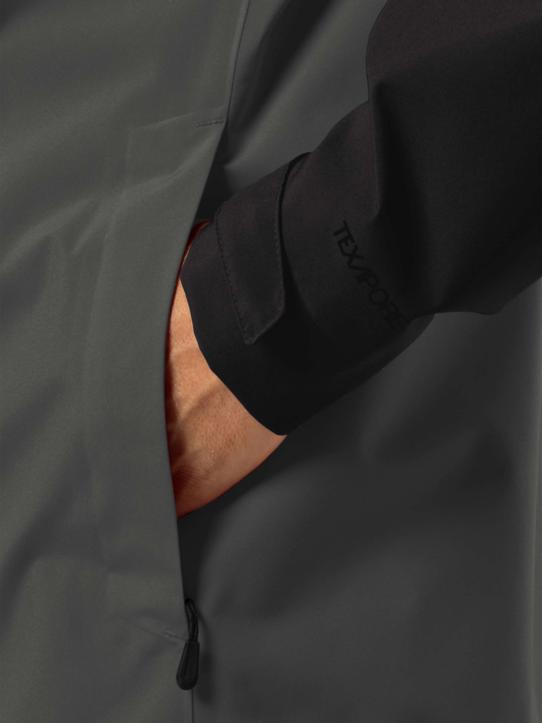 Buy Jack Wolfskin Weiltal 2 Layer Jacket, Grey/Black Online at johnlewis.com