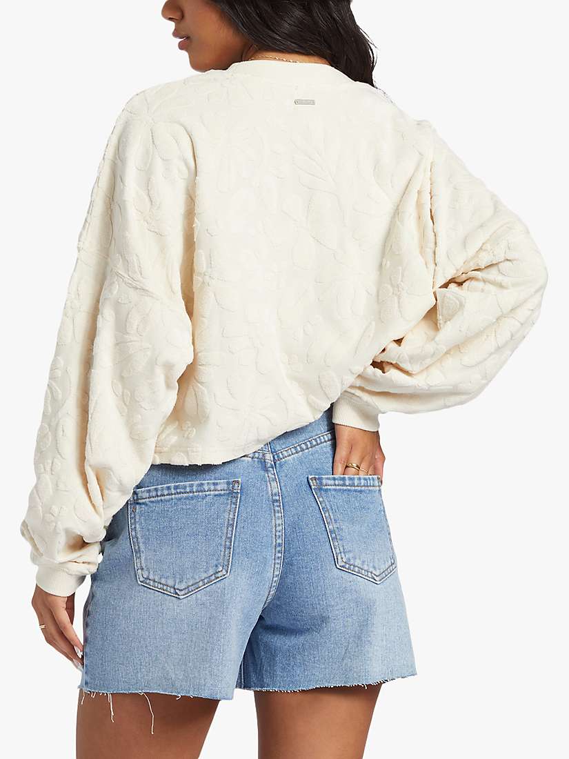 Buy Billabong Loose Towelling Jacquard Sweatshirt, Whitecap Online at johnlewis.com