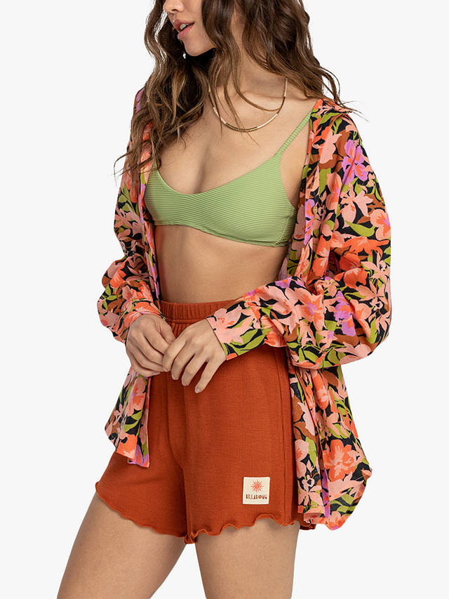 Billabong Swell Floral Print Beach Shirt, Multi