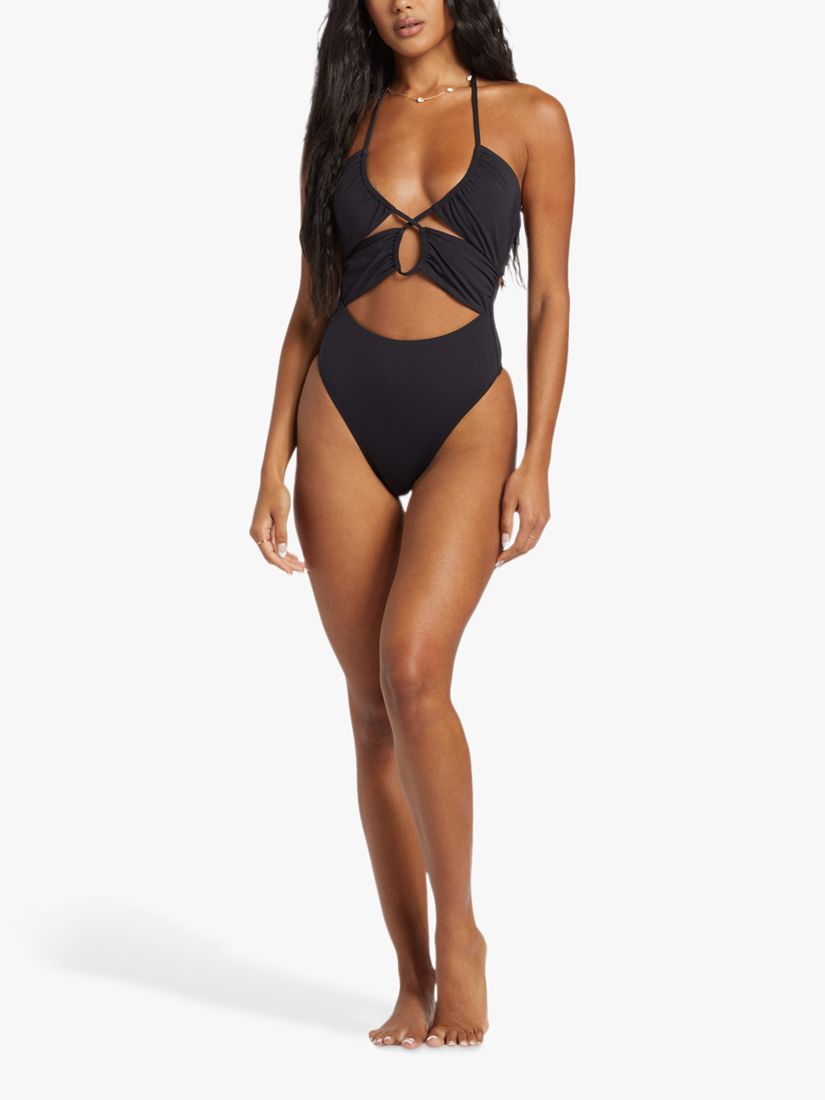 Billabong Sol Searcher Swimsuit, Black Pebble, M
