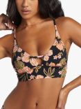 Billabong Tropics Crop Bikini Top, Black Pebble