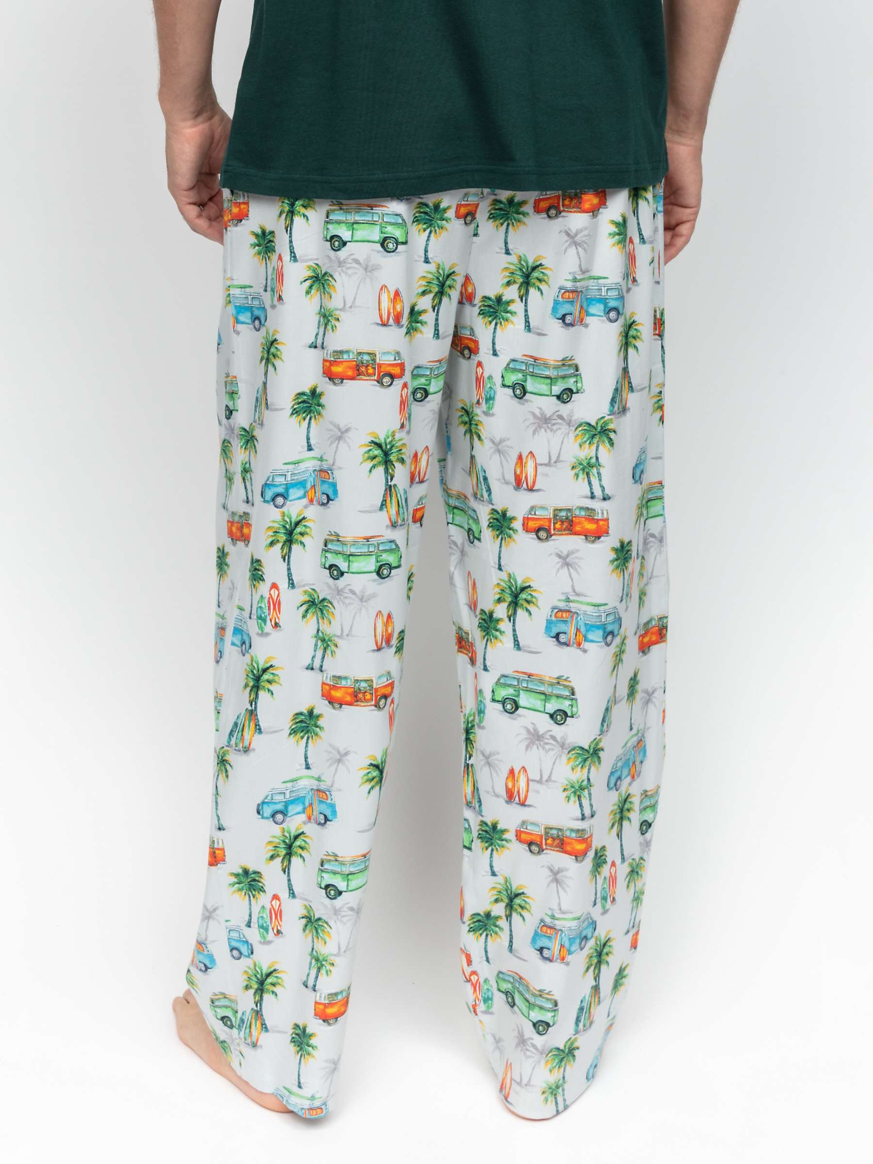 Buy Cyberjammies Bodhi Campervan Print Pyjama Bottoms, Grey/Multi Online at johnlewis.com