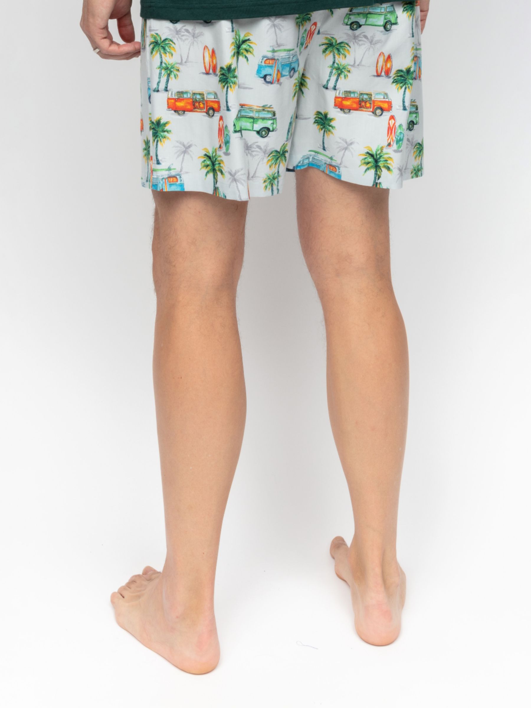 Buy Cyberjammies Bodhi Campervan Print Pyjama Shorts, Grey/Multi Online at johnlewis.com