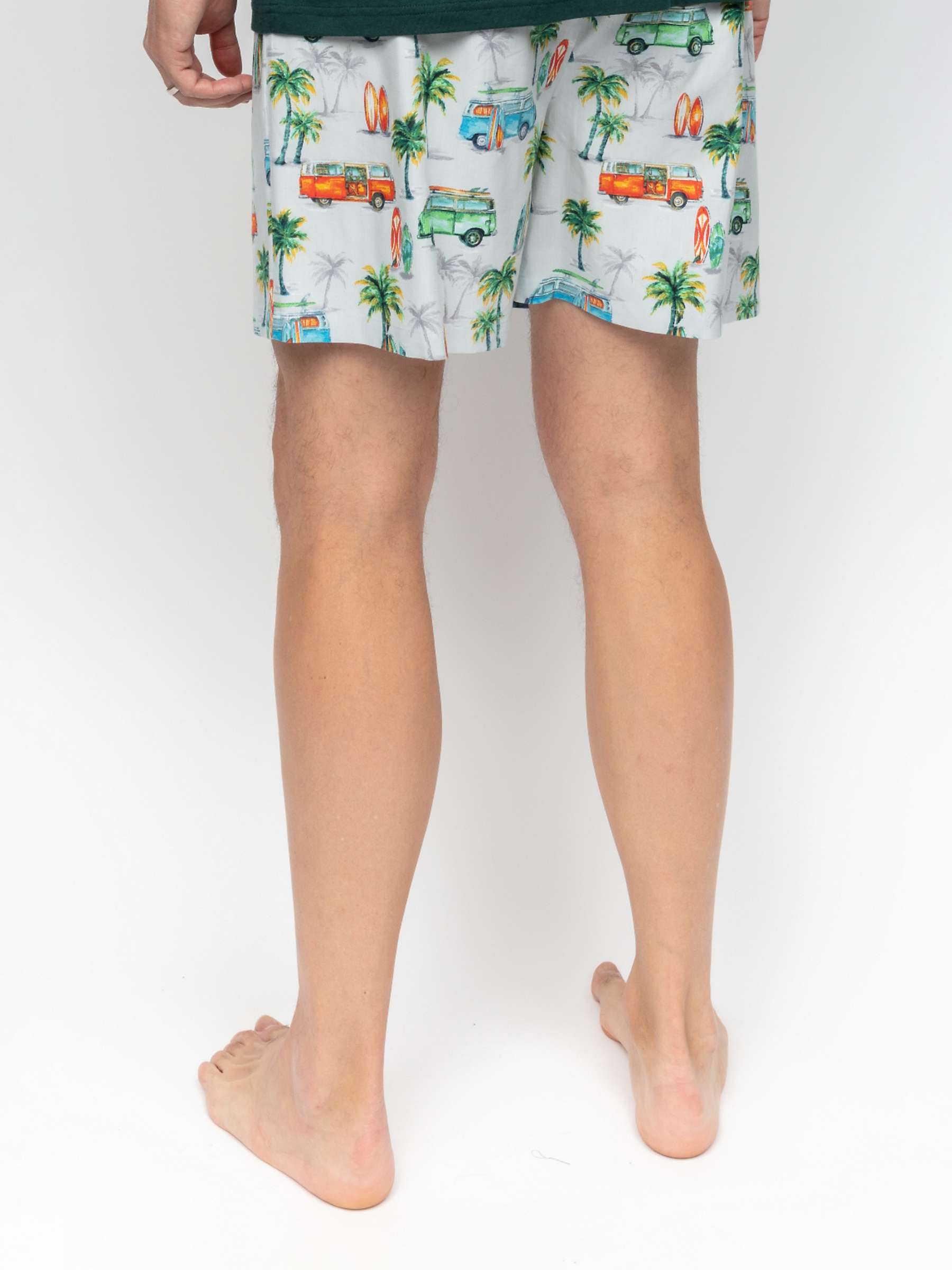 Buy Cyberjammies Bodhi Campervan Print Pyjama Shorts, Grey/Multi Online at johnlewis.com