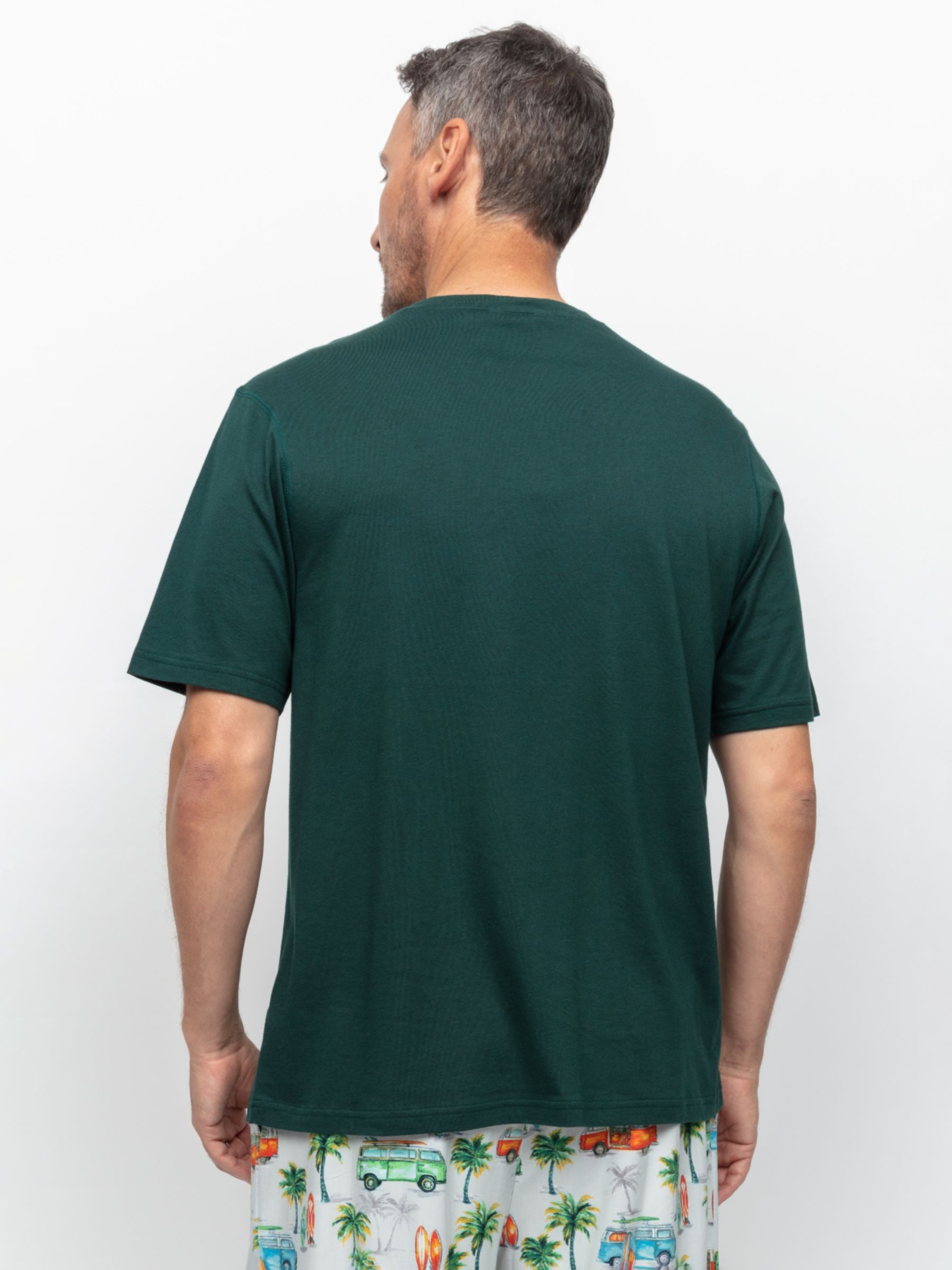Cyberjammies Bodhi Short Sleeve Pyjama Top, Green, S