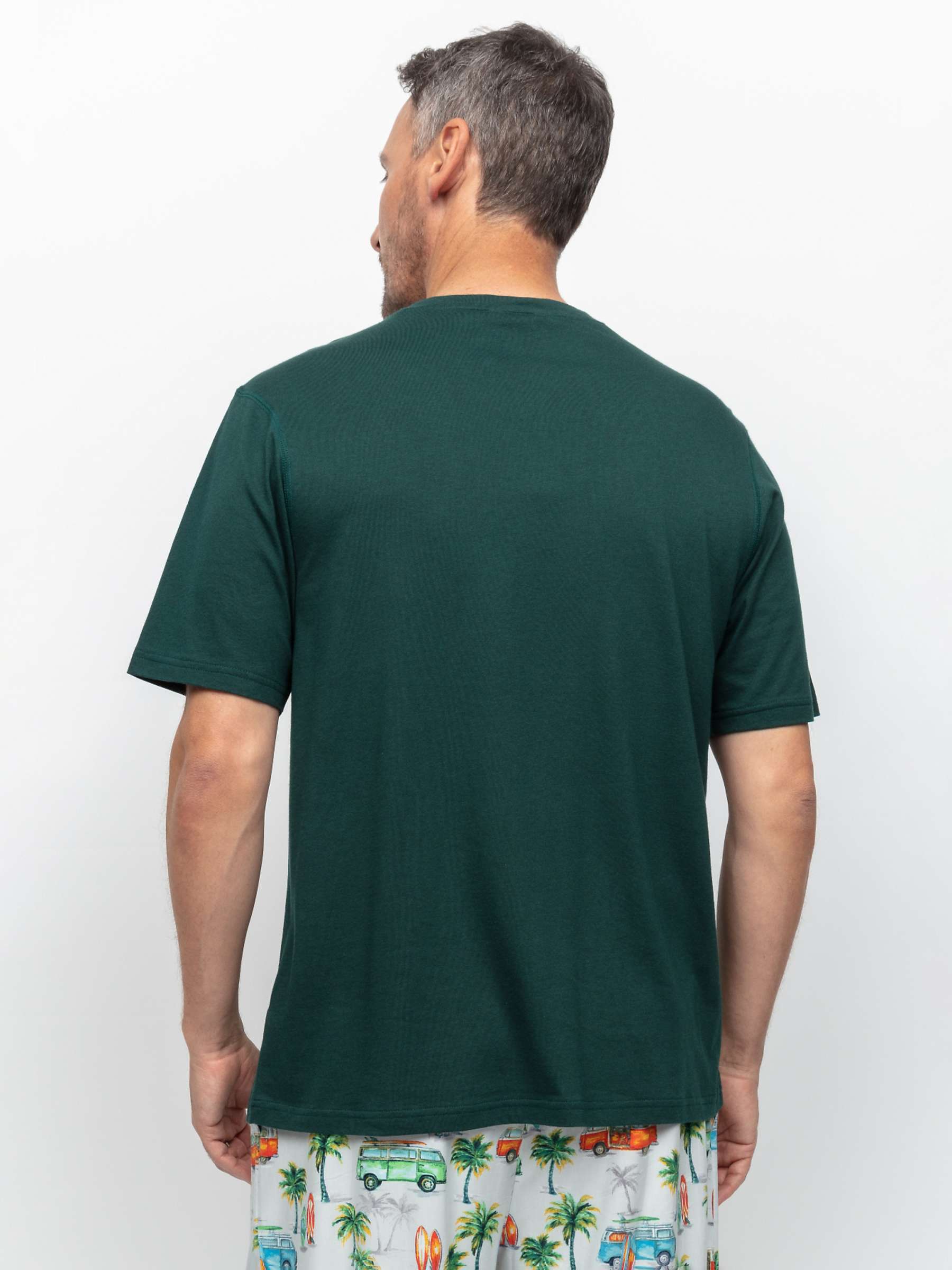 Buy Cyberjammies Bodhi Short Sleeve Pyjama Top, Green Online at johnlewis.com