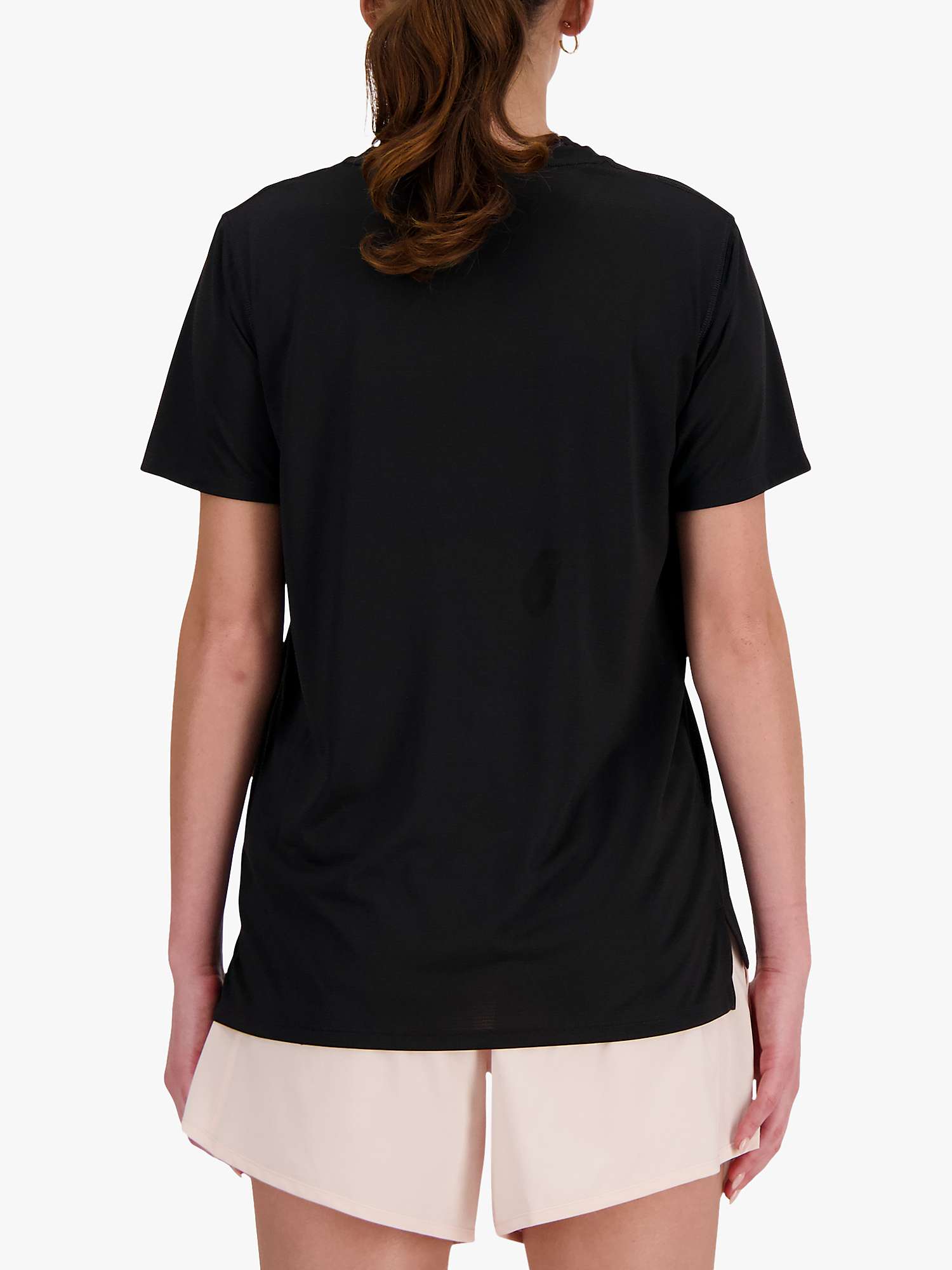 Buy New Balance Essential Logo T-Shirt, Black Online at johnlewis.com