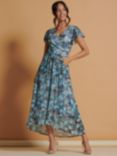 Jolie Moi Grace Abstract Print Dip Hem Maxi Dress, Multi