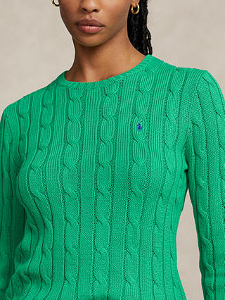 Polo Ralph Lauren Julianna Cable Knit Jumper, Green