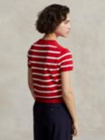Polo Ralph Lauren Stripe Short Sleeve Jumper, Red/Multi