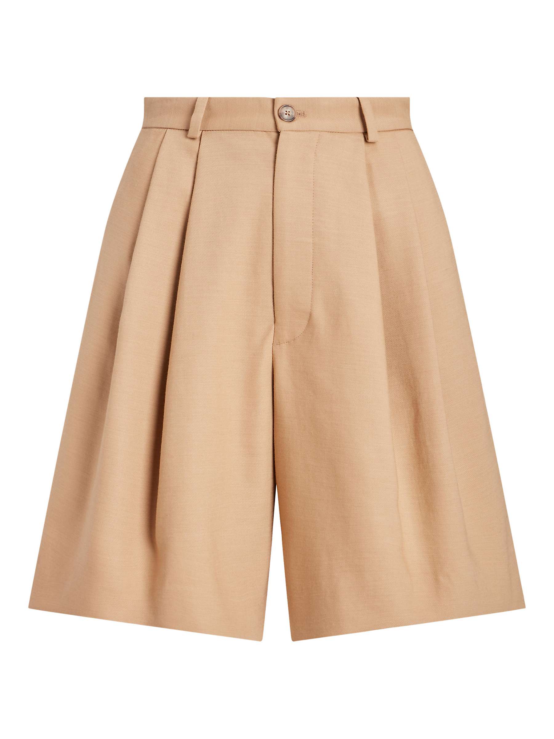 Buy Polo Ralph Lauren Pleated Shorts, Tan Online at johnlewis.com