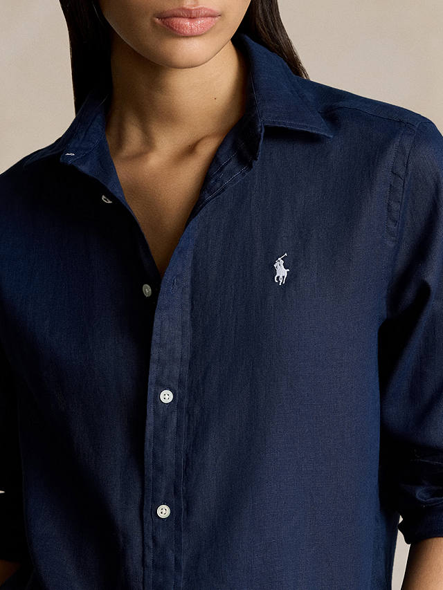 Polo Ralph Lauren Linen Relaxed Fit Shirt, Navy