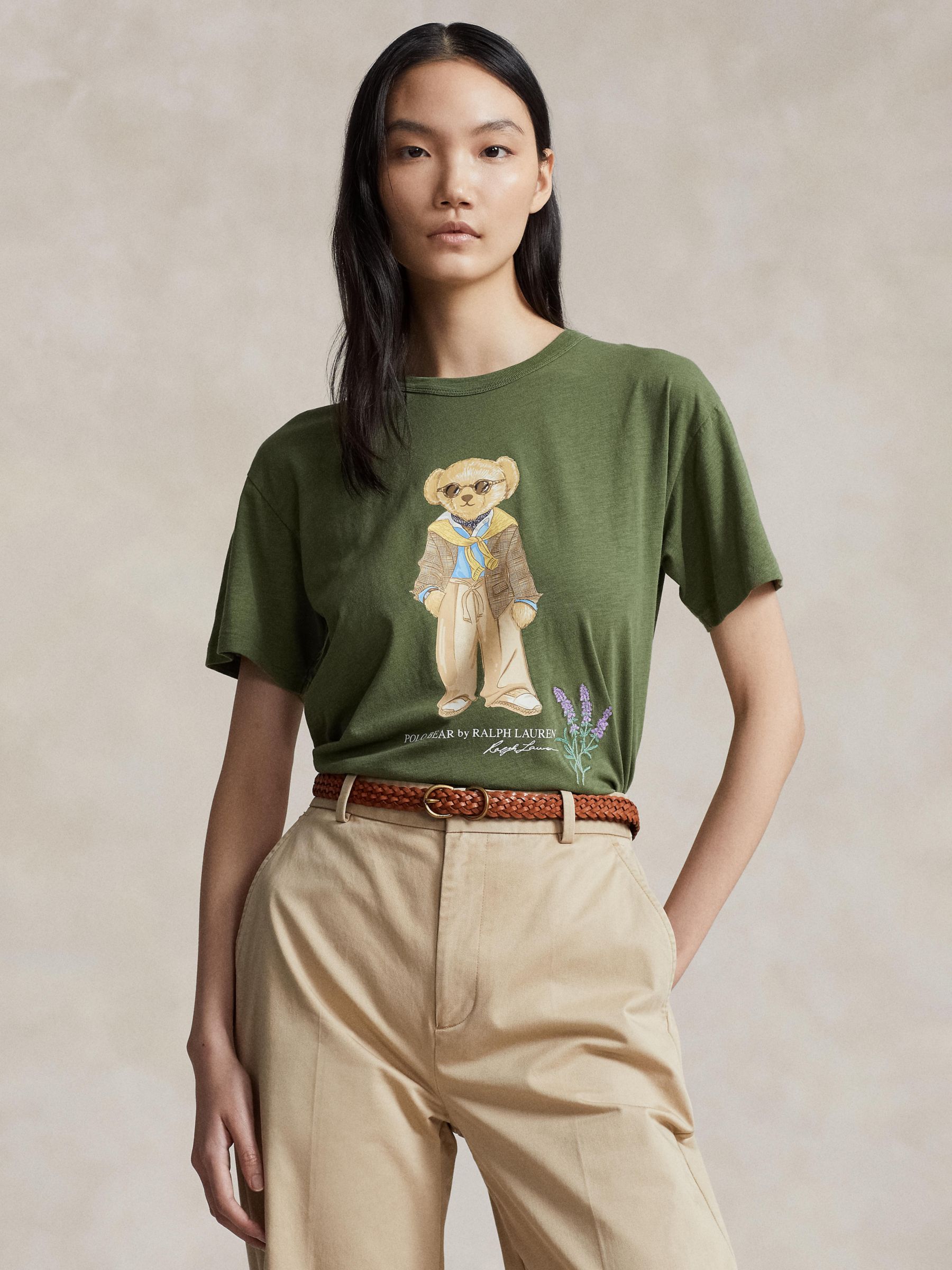 Polo Ralph Lauren Bear Graphic T-Shirt, Green, M