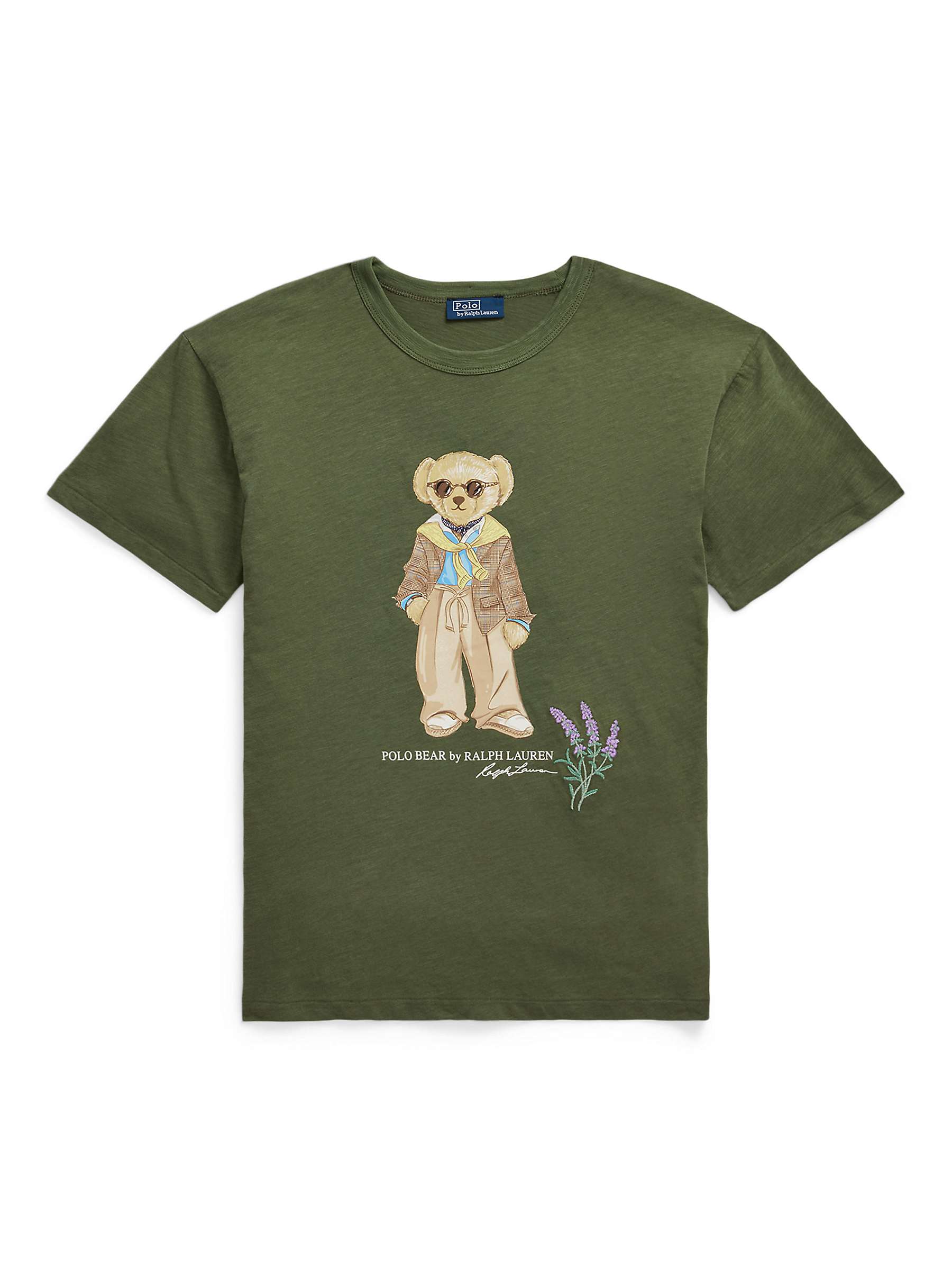 Buy Polo Ralph Lauren Bear Graphic T-Shirt, Khaki Online at johnlewis.com