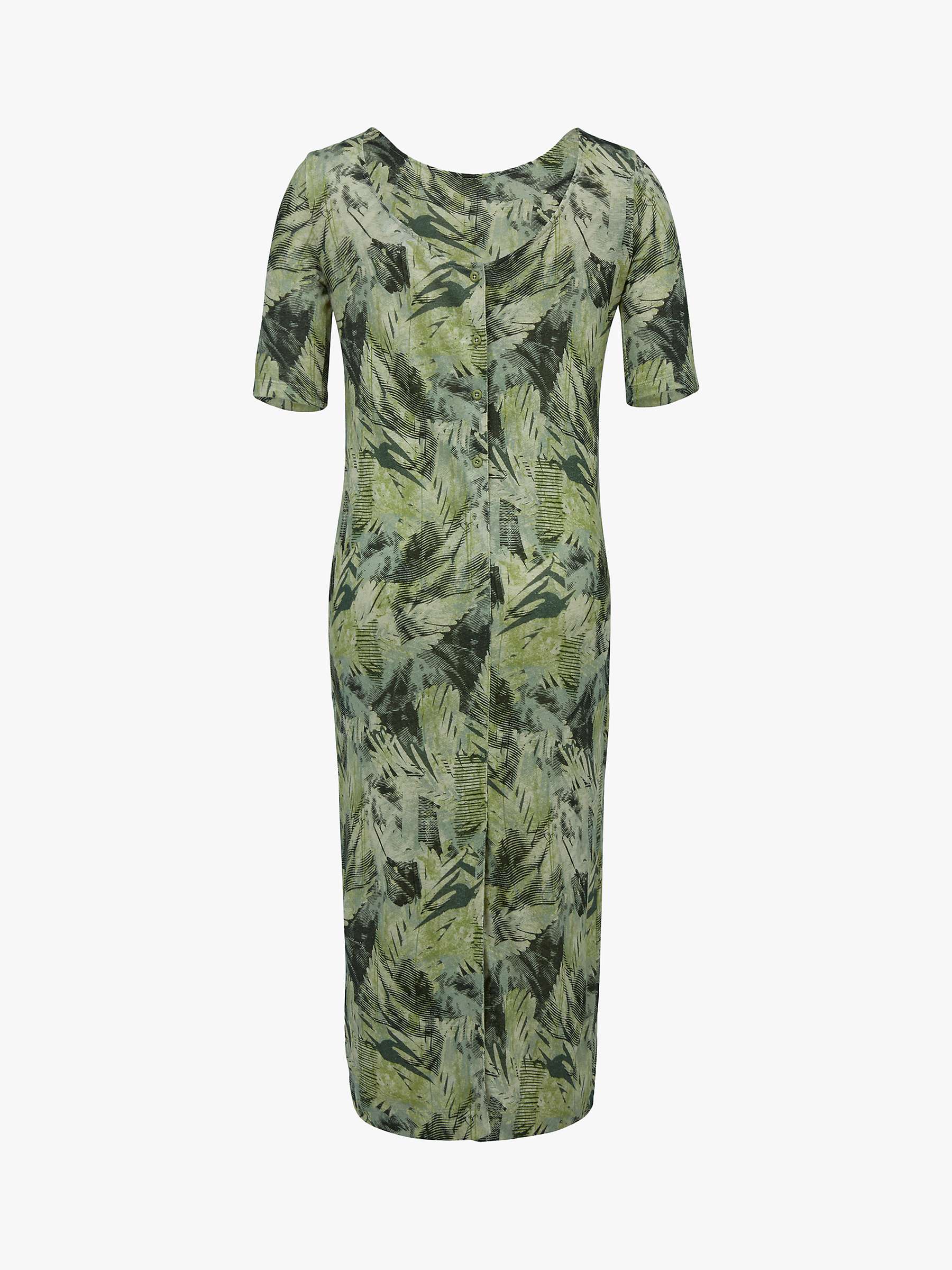 Buy Celtic & Co. Linen & Cotton Blend Leaf Print Midi Dress, Multi Online at johnlewis.com