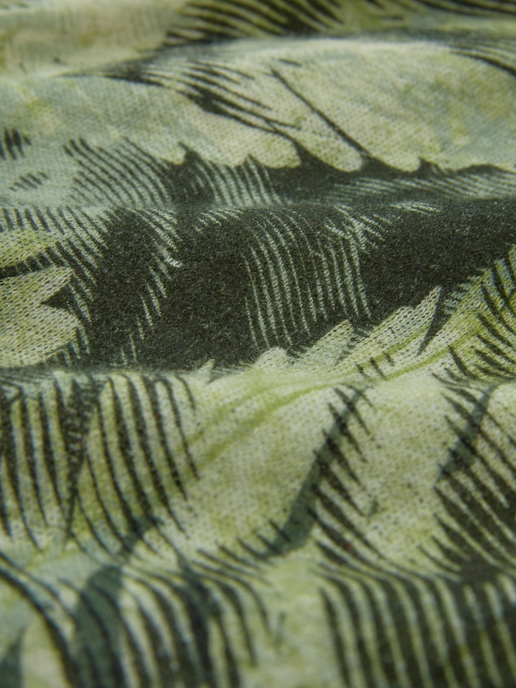 Celtic & Co. Linen & Cotton Blend Leaf Print Midi Dress, Multi, 8