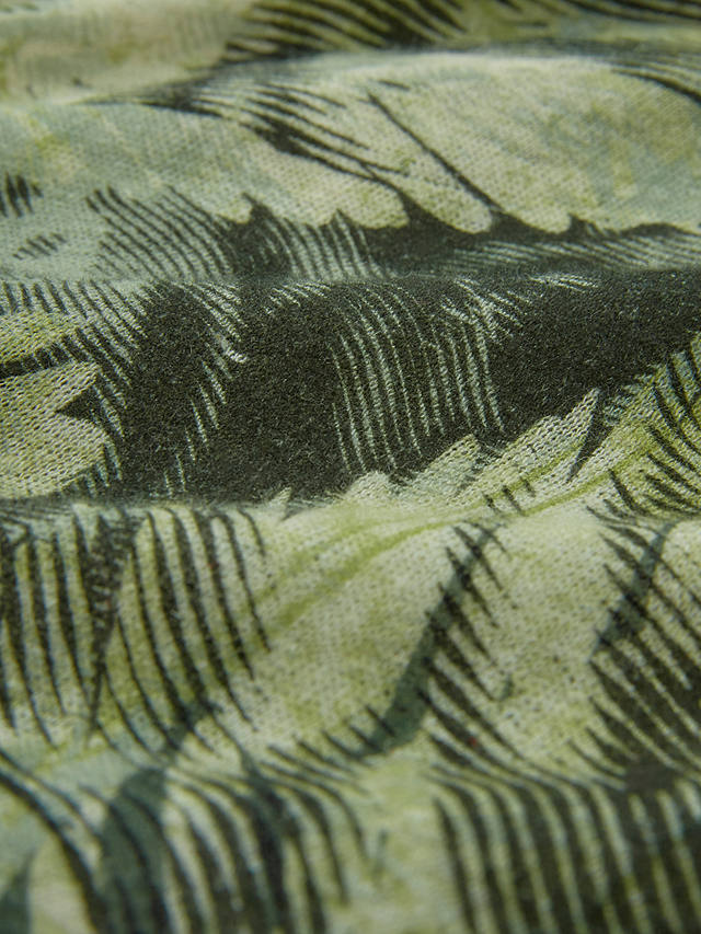 Celtic & Co. Linen & Cotton Blend Leaf Print Midi Dress, Multi