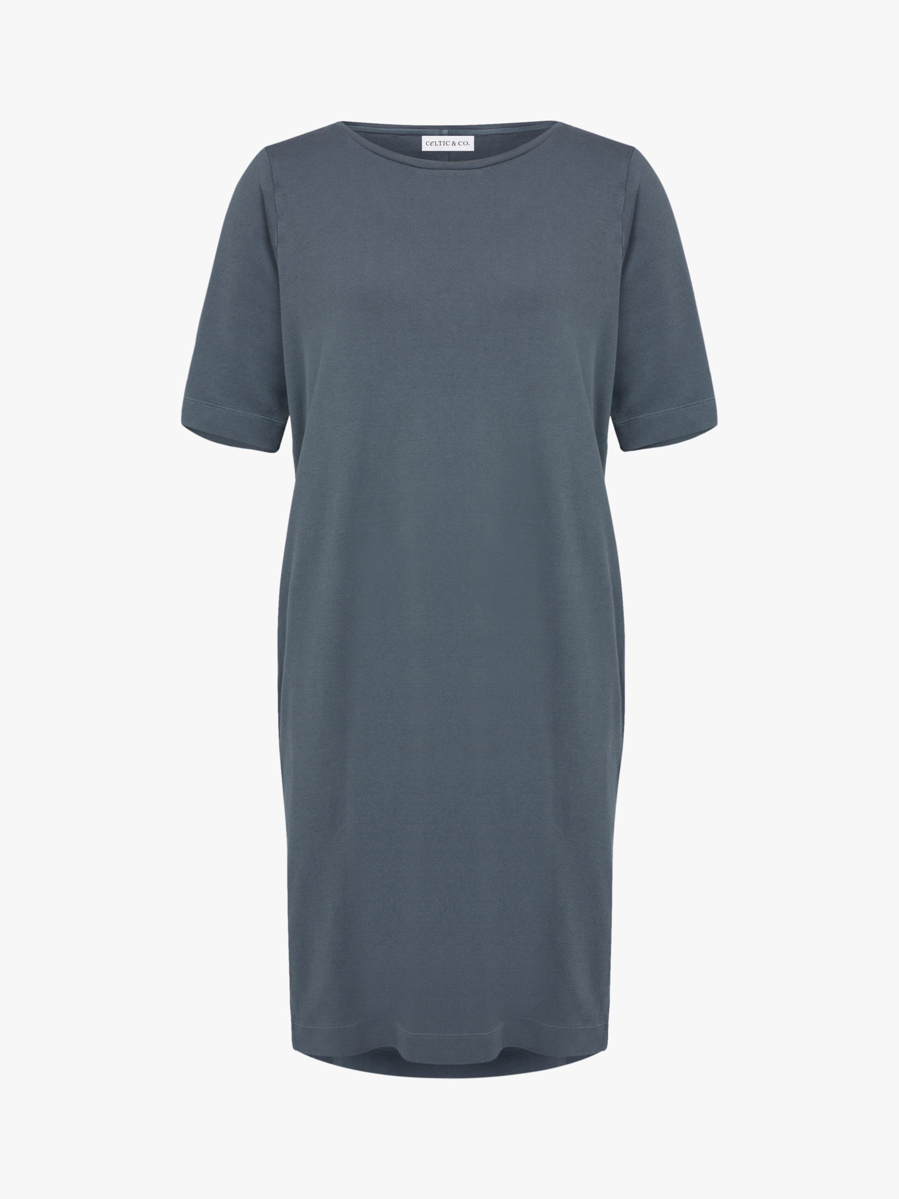 Celtic & Co. Organic Cotton T-Shirt Dress, Derby Grey, 14